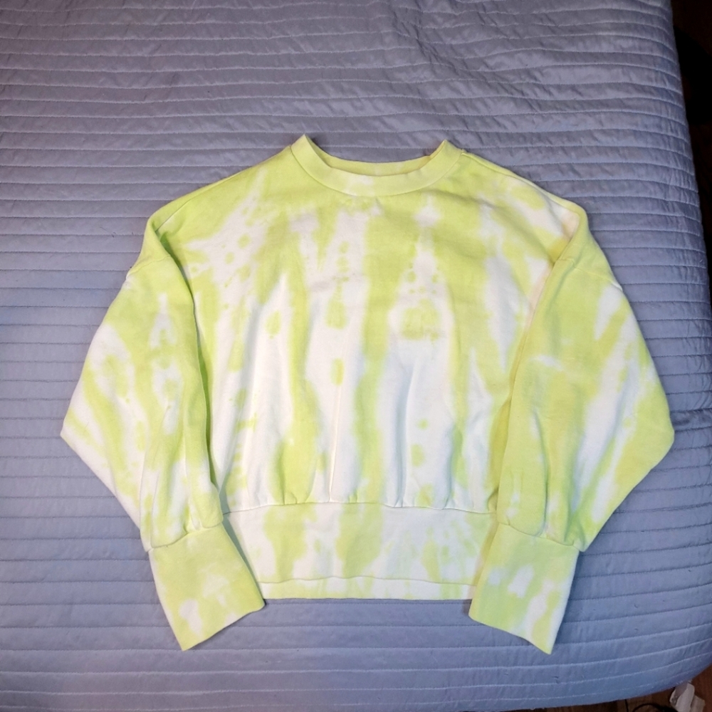 Specially Dyed, Women's Crop Top, Oversized Box Fit Sweater, Size Large
